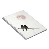 Cahier Lune Rougeoyante Oiseaux (Côté Droit)