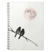 Cahier Lune Rougeoyante Oiseaux (Devant)