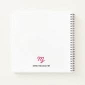Cahier mandala de cœurs floraux carrés (Dos)