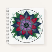 Cahier mandala de cœurs floraux carrés (Devant)