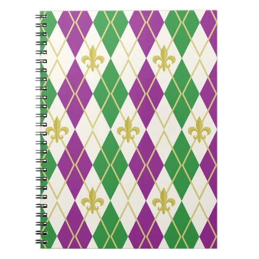 Cahier Mardi Gras Argyle (Devant)