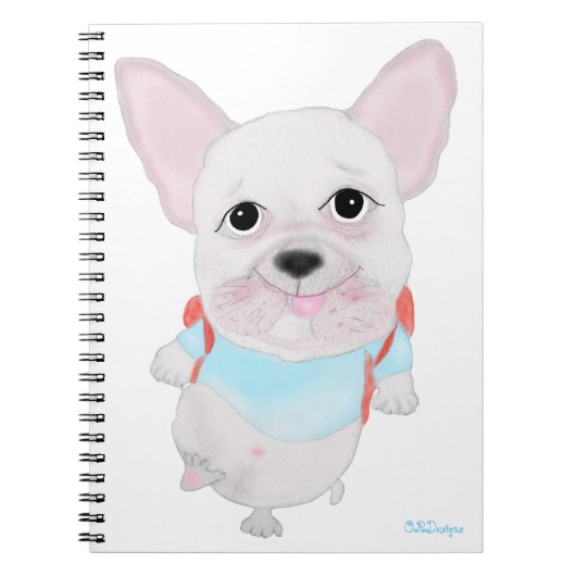 Cahier mignon bouledogue français (Devant)