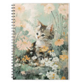 Cahier Mignon Chat aux Fleurs (Devant)