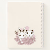 Cahier Mignon Chatons et Lapins Amis Animaux Fille (Dos)