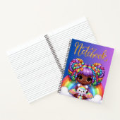 Cahier mignon/Fille chibi arc-en-ciel adorable  (Intérieur)