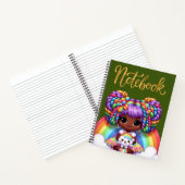 Cahier mignon/Fille chibi arc-en-ciel adorable  (Intérieur)