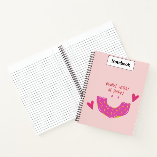 Cahier Mignon Gâteau Donut Rose Journal Relié (Intérieur)