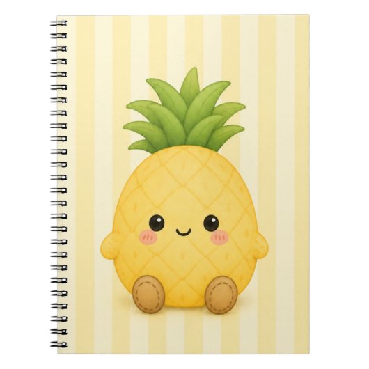 Cahier Mignon Kawaii Ananas (Devant)