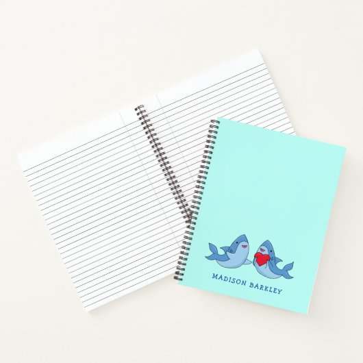Cahier Mignon Kawaii Enfant Requin (Intérieur)