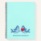 Cahier Mignon Kawaii Enfant Requin (Devant)
