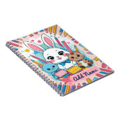 Cahier Mignon Lapin & Chats – Nom Modifiable (Côté Droit)