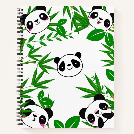 Cahier Mignon Panda pour Enfants (Devant)