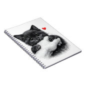 Cahier Mignon Petit Chat Noir Morsure d'Amour (Côté Droit)