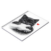 Cahier Mignon Petit Chat Noir Morsure d'Amour (Côté gauche)