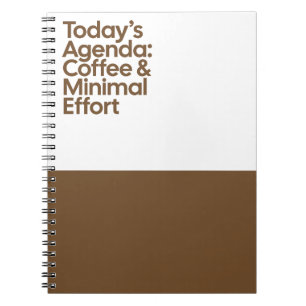 Cahier Minimal Effort Café