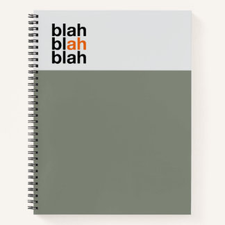 Cahier Minimaliste à Bloc de Couleur – Blah Blah B