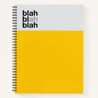 Cahier Minimaliste Bloc de Couleur – Blah Blah Bla