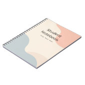 Cahier minimaliste étudiant Journal pastel (Côté gauche)