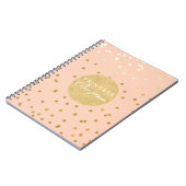 Cahier moderne à points de confettis brillants pêc (Côté gauche)