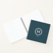 Cahier | Moderne Monogramme de forme simple (Intérieur)