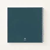 Cahier | Moderne Monogramme de forme simple (Dos)