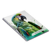 Cahier Moderne Perroquet Vert Coloré (Côté Droit)