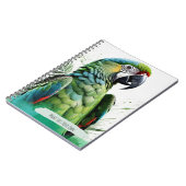 Cahier Moderne Perroquet Vert Coloré (Côté gauche)