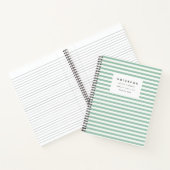 Cahier Moderne Vert Clair Rayé (Intérieur)