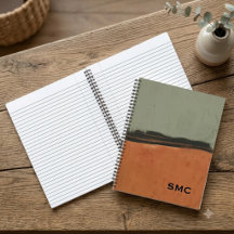 Cahier Monogrammé à la Mode Terre Moderne