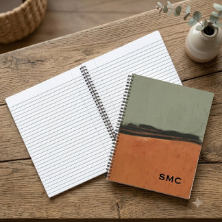 Cahier Monogrammé à la Mode Terre Moderne