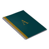 Cahier Monogrammé Bleu Paon (Côté Droit)