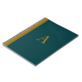 Cahier Monogrammé Bleu Paon (Côté gauche)