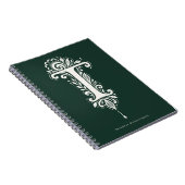 Cahier monogramme botanique en linogravure Lettre (Côté Droit)