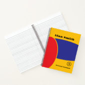 Cahier Monogramme Géométrique Rouge Jaune Bleu (Intérieur)