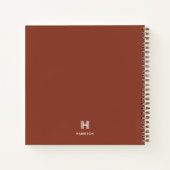 Cahier | Monogramme Initial Géométrique Élégant (Dos)
