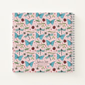 Cahier Monogramme Insectes Rose Pâle (Dos)