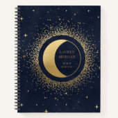 Cahier Monogramme Lune Dorée Croissante (Devant)