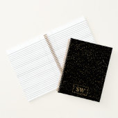 Cahier Monogrammé Or avec Petites Étoiles Dorées (Intérieur)