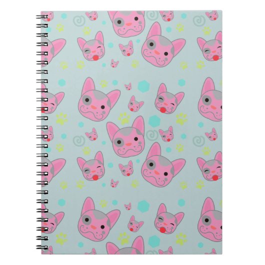 Cahier - Motif de visage de chien mignon (Devant)