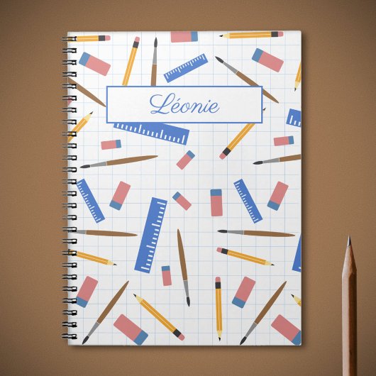 Cahier motif Fournitures Scolaires