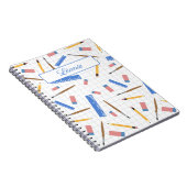 Cahier motif Fournitures Scolaires (Côté Droit)