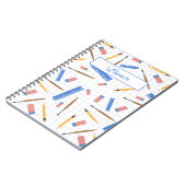Cahier motif Fournitures Scolaires (Côté gauche)