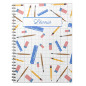 Cahier motif Fournitures Scolaires (Devant)