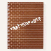 Cahier Mur de Briques avec Texte Personnalisé (Devant)