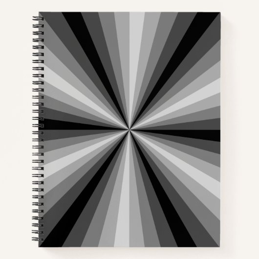 Cahier noir à spirale d'illusion optique (Devant)