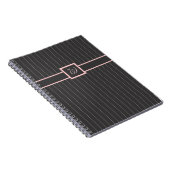 Cahier noir avec rayures roses (Côté Droit)