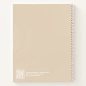 Cahier "NOTEBOOK" Moderne Grand Format Kaki Beige  (Dos)