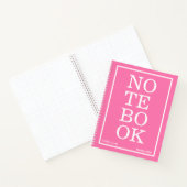 Cahier "NOTEBOOK" Moderne Grand Rose Clair (Intérieur)