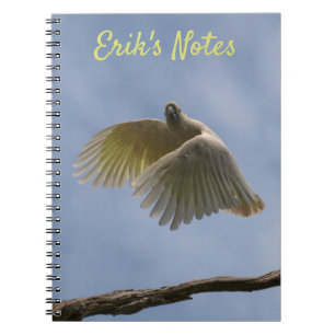 Cahier Oiseau Cacatoès Perroquet Volant dans le Ci