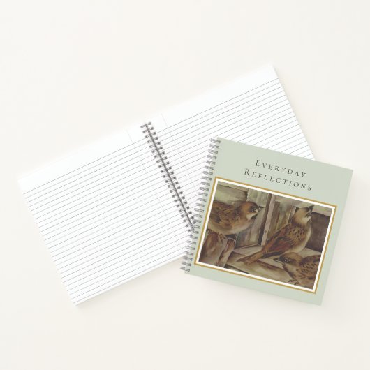 Cahier Oiseau Moineau – Écriture Inspirée de la Na (Intérieur)